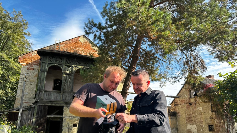 Mirek Vaňura a kameraman projektu Kamil Meluzín